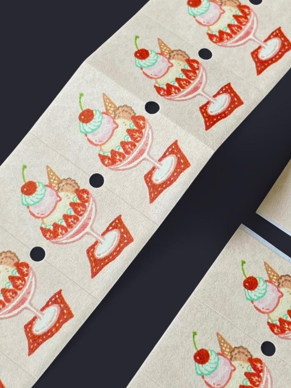 Strawberry Ice Cream Labeler Stickers